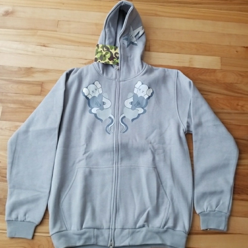 Bape & Ape Baby Milo x Kaws zipper Hoodie